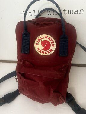 Fjallraven Kanken Mini Backpack Maroon Blue 23561 Water Resistant Daypack
